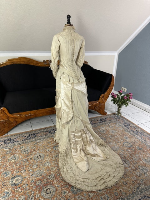 MISS DAVIES Princess Style Wedding Dress, England, ca. 1878