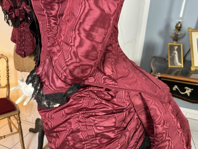 Burgundy Evening and Afternoon Dress, ca. 1880