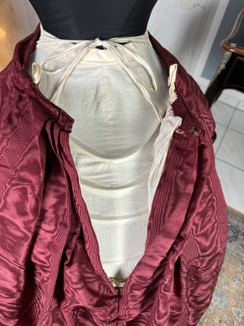 Burgundy Evening and Afternoon Dress, ca. 1880