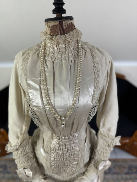 MISS DAVIES Princess Style Wedding Dress, England, ca. 1878