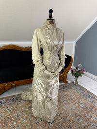 MISS DAVIES Princess Style Wedding Dress, England, ca. 1878