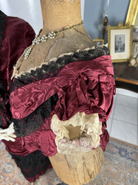 Burgundy Evening and Afternoon Dress, ca. 1880