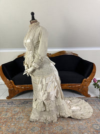 MISS DAVIES Princess Style Wedding Dress, England, ca. 1878
