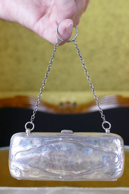 antique silver finger bag 1917