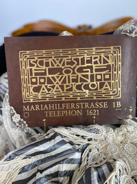 Original Advertising Plaque from the "Schwestern Flöge" Fashion Salon, Vienna – Casa Piccola, ca. 1904.