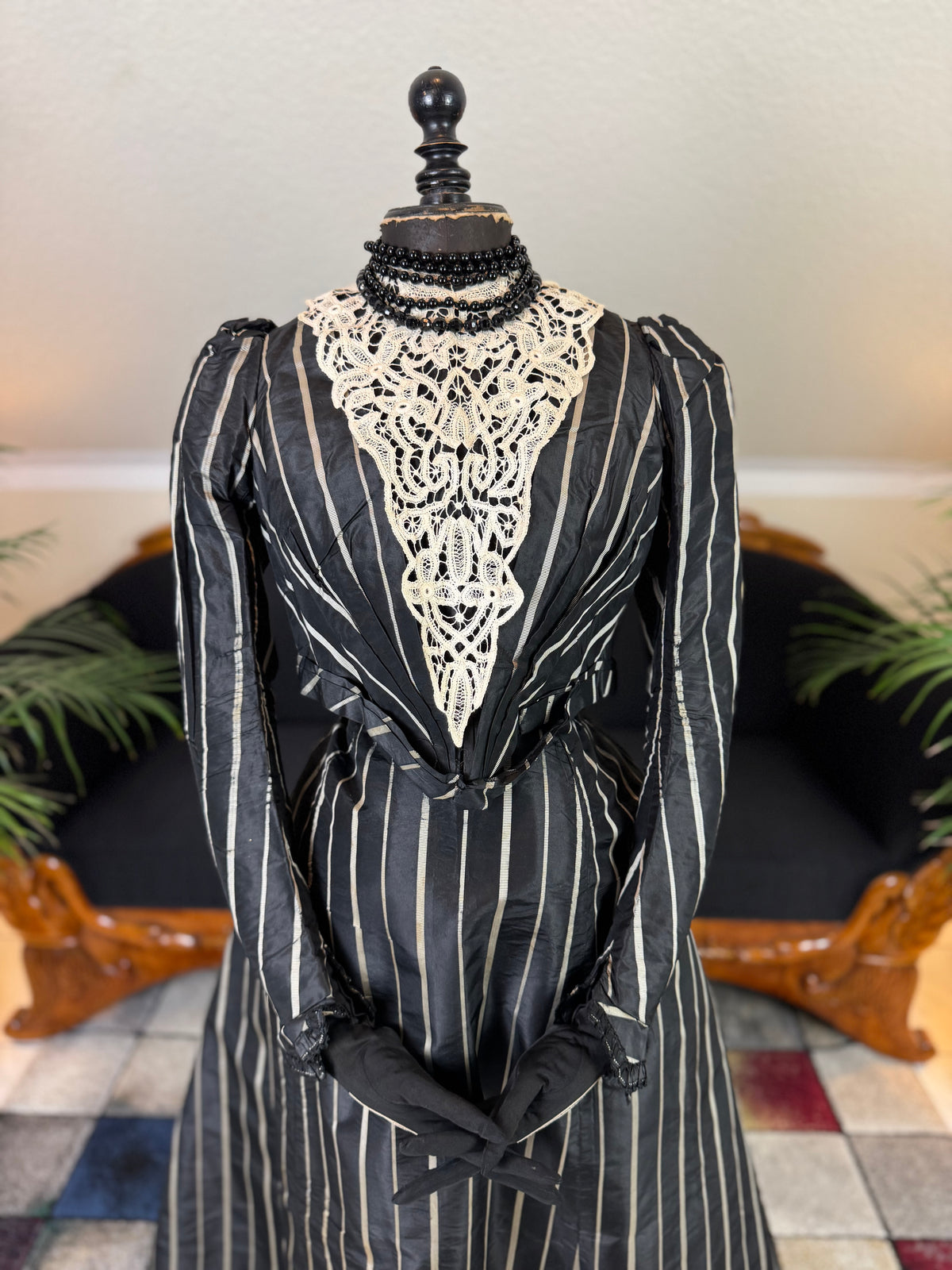 Antique Victorian Afternoon Dress for an Elderly Lady, ca. 1898