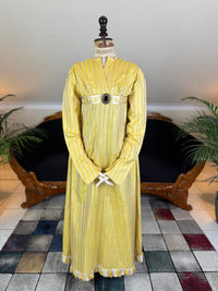 Robe du soir Empire en soie à motifs, vers 1810