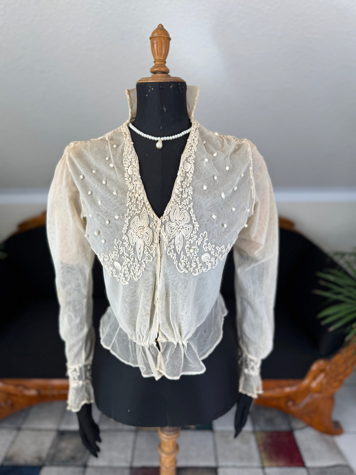 Soutache Appliqué Blouse, ca. 1915