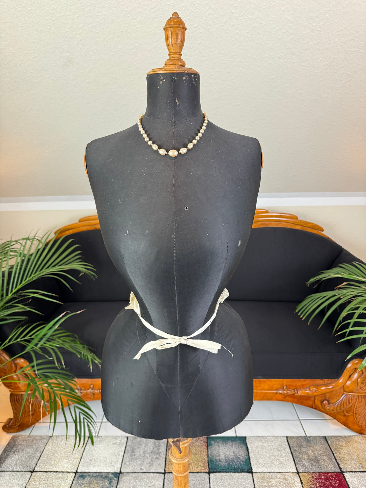 Antique Five‑Coil Bustle, 1880s – Cotton and Steel Coil Victorian Support