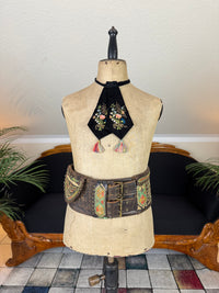 Traditional Leather Satchel with Feather-Quill Embroidery – Transylvania, ca. 1810