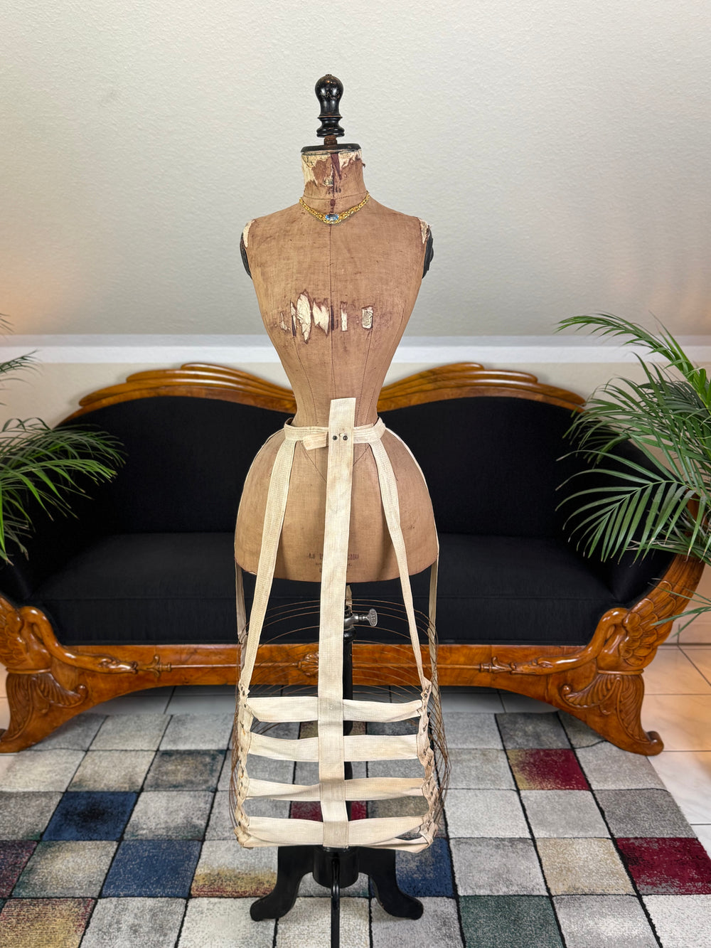 Antique Wire Hoop Skirt, 1870s – ANTIQUE GOWN