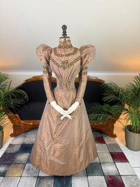 Antique Victorian Paper Silk Day Dress – England circa 1898