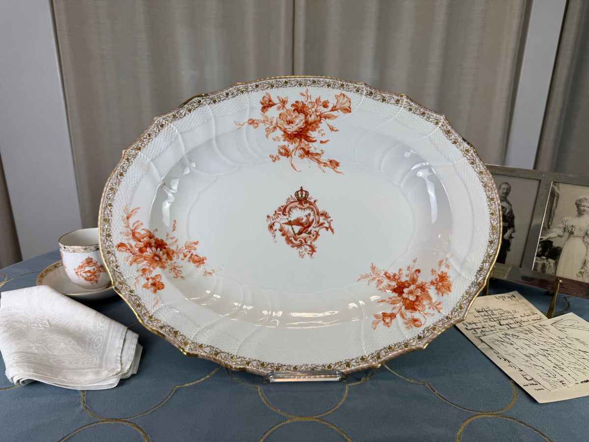 Neuosier Large Serving Platter, Kaiser Wilhelm II, ca. 1900