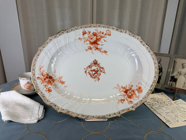 Neuosier Large Serving Platter, Kaiser Wilhelm II, ca. 1900