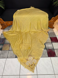 Regency Shawl with Prince of Wales’s Feathers Embroidery, ca. 1805