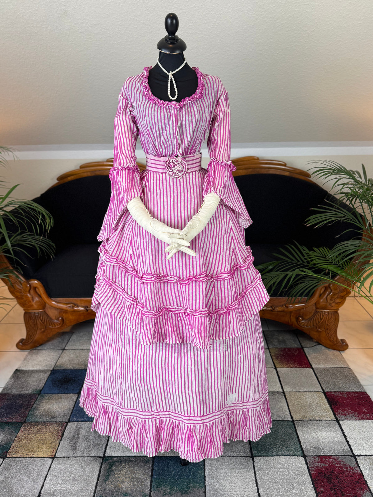A Young Lady’s Summer Elegance – Antique Dress, ca. 1858