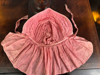 Antique Victorian Pink Quilted Sunbonnet, ca. 1900