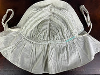 Antique Victorian Light‑Green Quilted Cotton Sunbonnet, ca. 1900