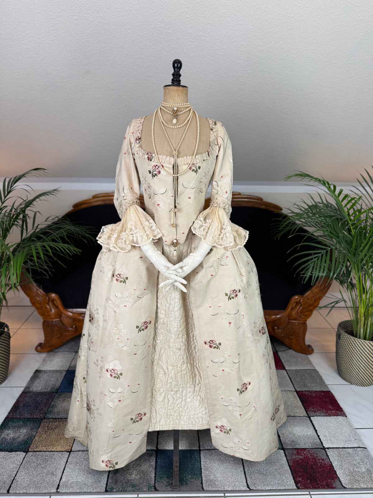 Rococo Robe á L'Anglaise and Petticoat, England, ca. 1770
