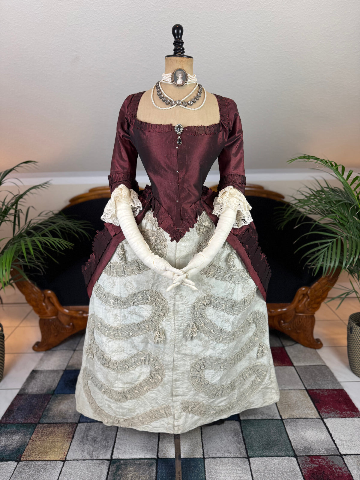 Rococo Robe à la Polonaise and Petticoat, ca. 1775