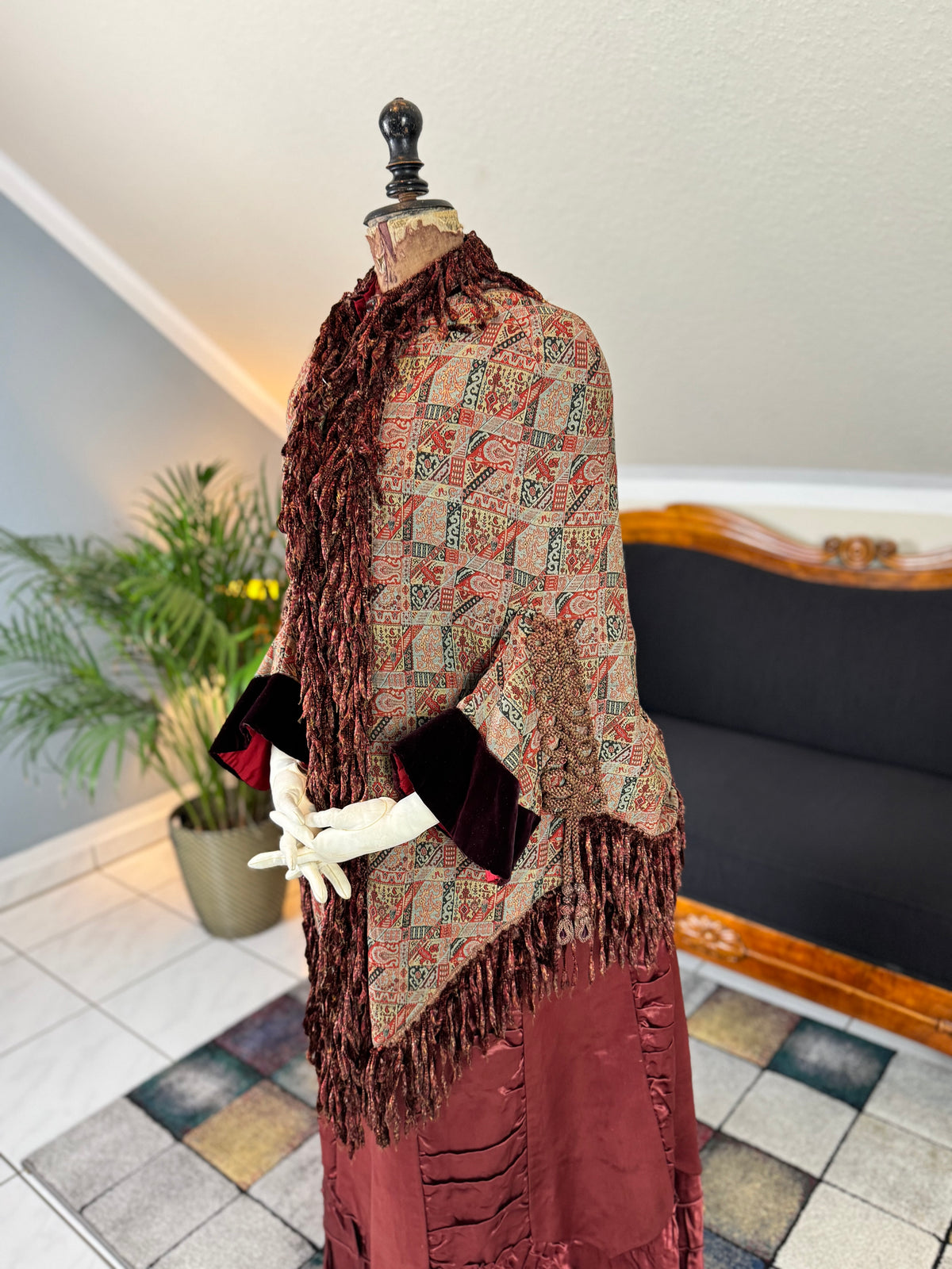 Antique Victorian Paisley Dolman, ca. 1880