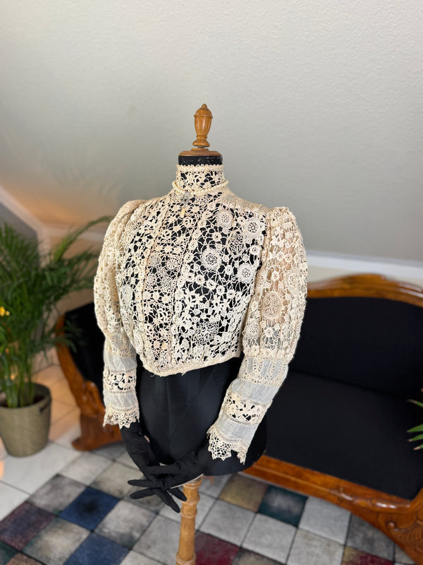 Irish Crochet Lace Blouse, ca. 1901