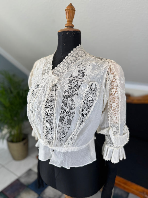 Irish Chrochet and Maltese Lace Blouse, ca. 1904