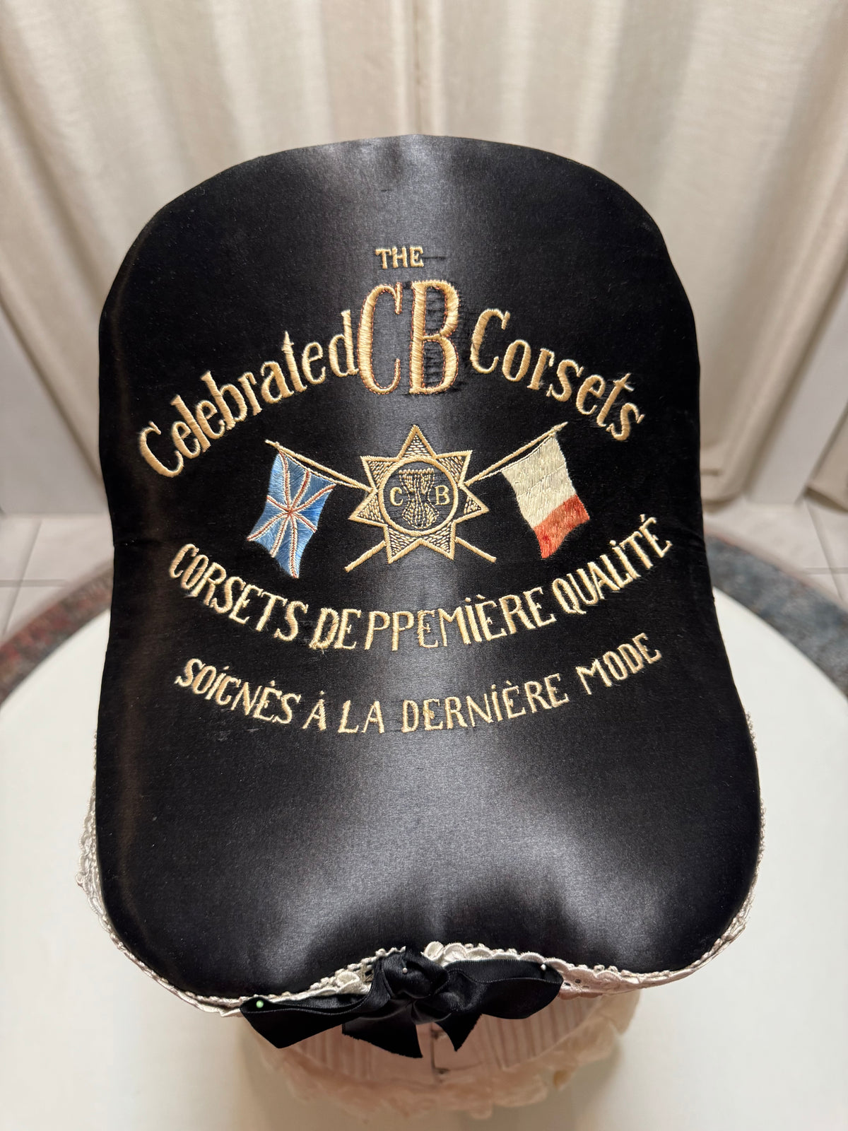 Extremely Rare CB Corset Display, ca. 1880 – Original Victorian Corset Under Glass Dome