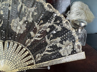 Lace Evening Fan ca. 1870 – Antique Fan in Duvelleroy Box