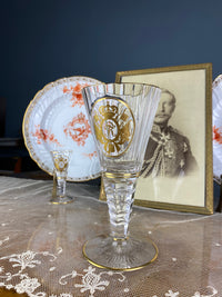 Red Wine Glass, Gräflich Schaffgotsch's Josephinenhütte, Kaiser Wilhelm II, ca. 1912