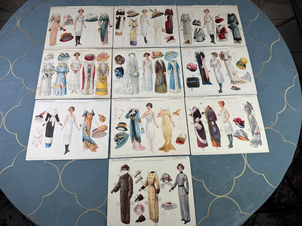 Paper Dolls "Polly's Paper Playmates", dated 1910