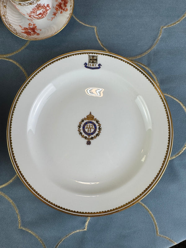 Dessert Plate, S.M.Y. Hohenzollern, Kaiser Wilhelm II, dated 1899