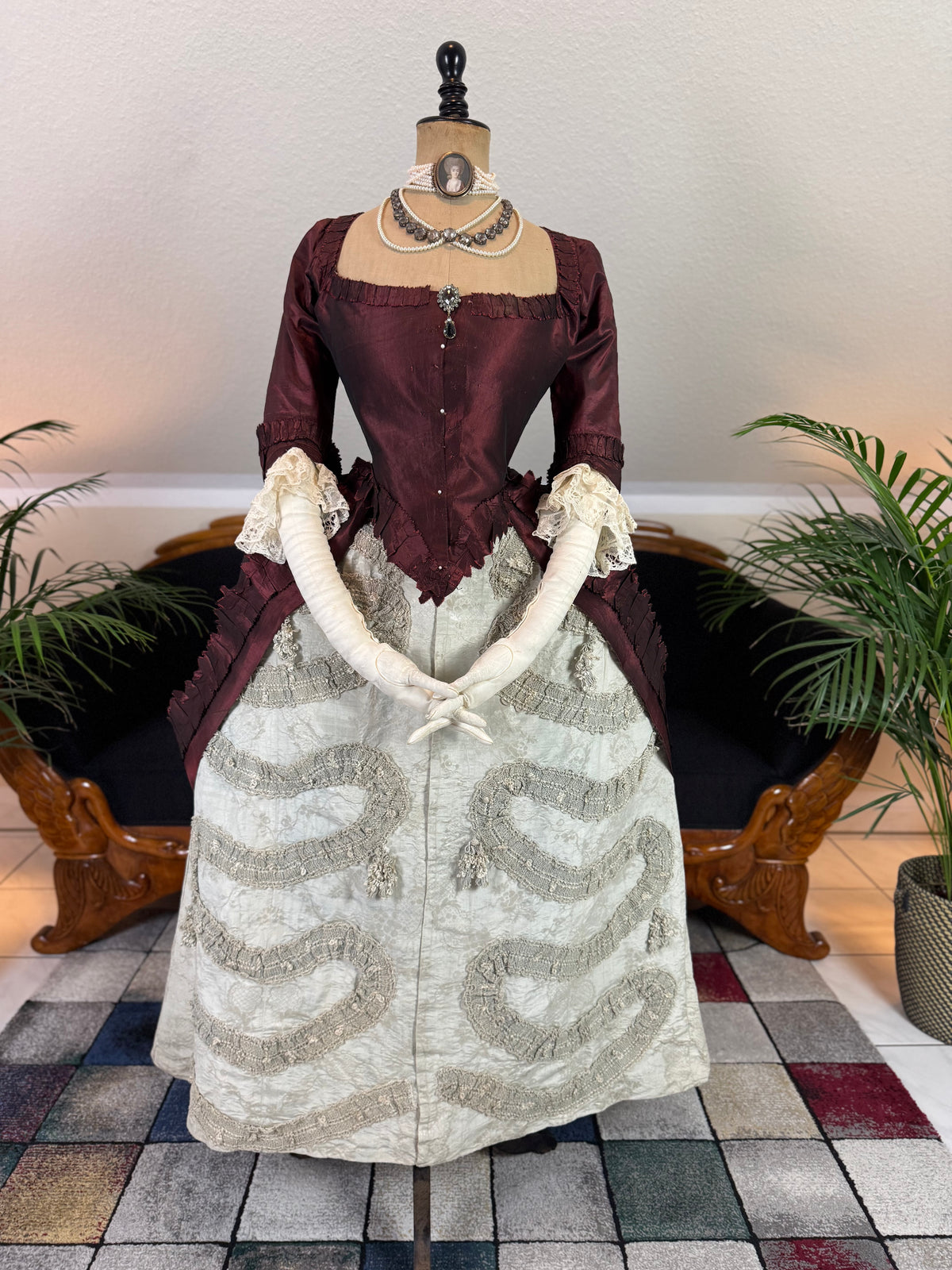 Rococo Robe à la Polonaise and Petticoat, ca. 1775