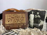 Original Advertising Plaque from the "Schwestern Flöge" Fashion Salon, Vienna – Casa Piccola, ca. 1904.