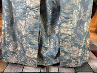 Robe à la Française in blue and cream silk damask – Authentic Eighteenth‑Century Gown, ca. 1770