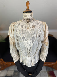 Irish Lace and Whitework Blouse, ca. 1909