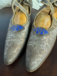 WIENER WERKSTÄTTE Shoes, Enamel Medaillons, Vienna, ca. 1910