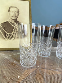 Four Large Water Glasses, Kaiser Wilhelm II, ca. 1890