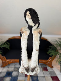 Goose Feather Collar Stole, Muff and Hat Appliqué, ca. 1890