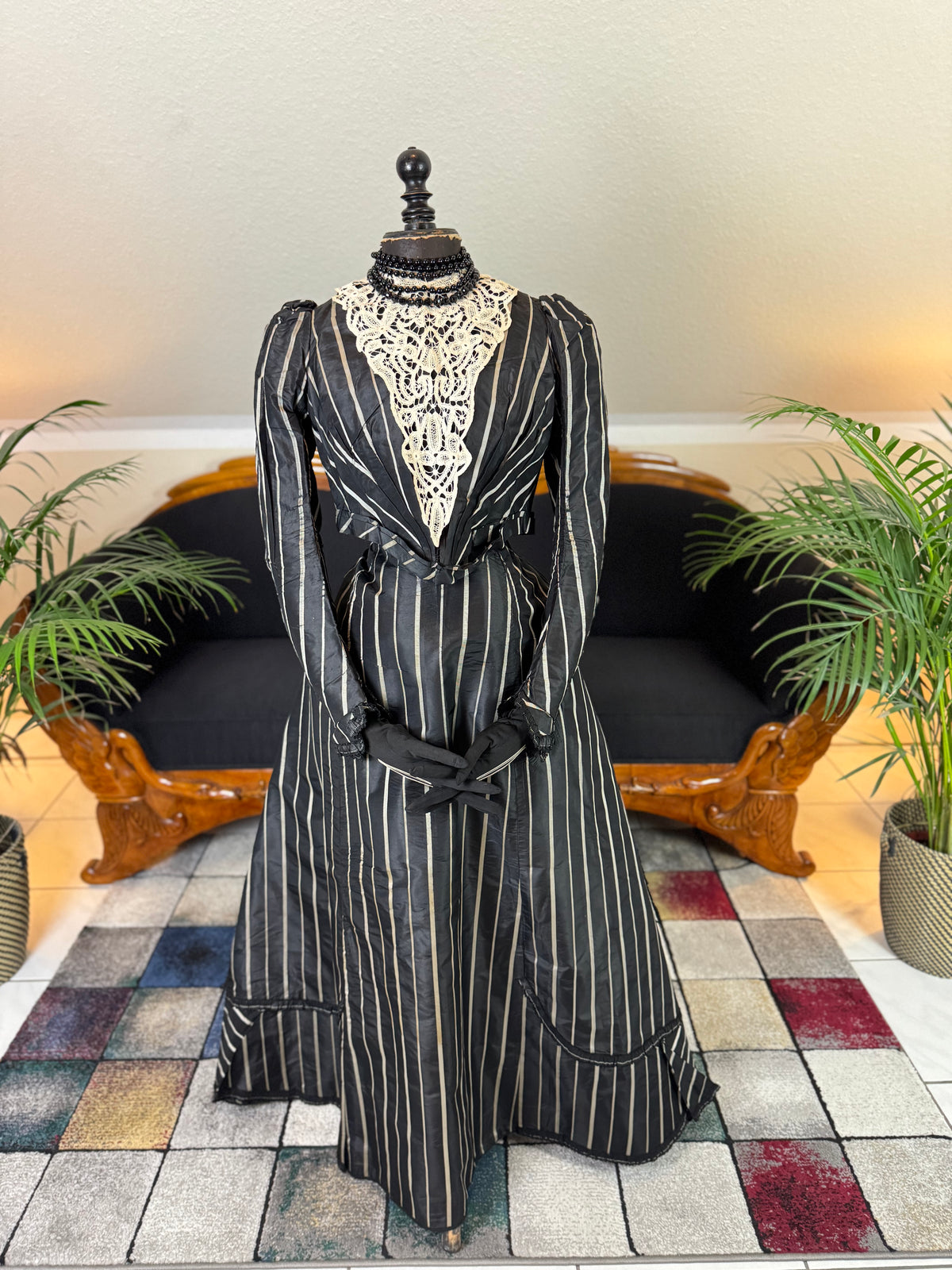 Antique Victorian Afternoon Dress for an Elderly Lady, ca. 1898