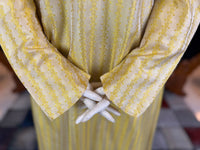 Robe du soir Empire en soie à motifs, vers 1810