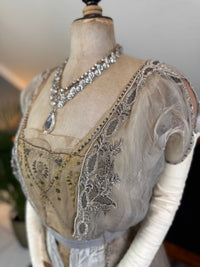 Antique GUSTAVE BEER Evening Dress – Silk Chiffon & Velvet, Paris Couture ca. 1912