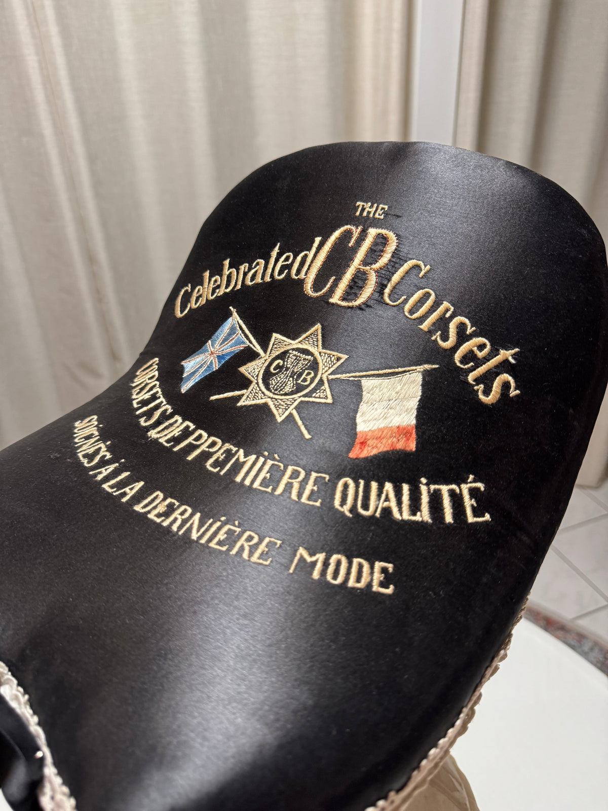 Extremely Rare CB Corset Display, ca. 1880 – Original Victorian Corset Under Glass Dome