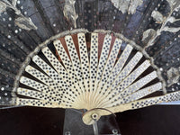 Lace Evening Fan ca. 1870 – Antique Fan in Duvelleroy Box