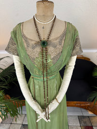ALBERT FRANCK Jugendstil Abendkleid, Frankfurt am Main, ca. 1911 – Seltenes Hoflieferantenkleid