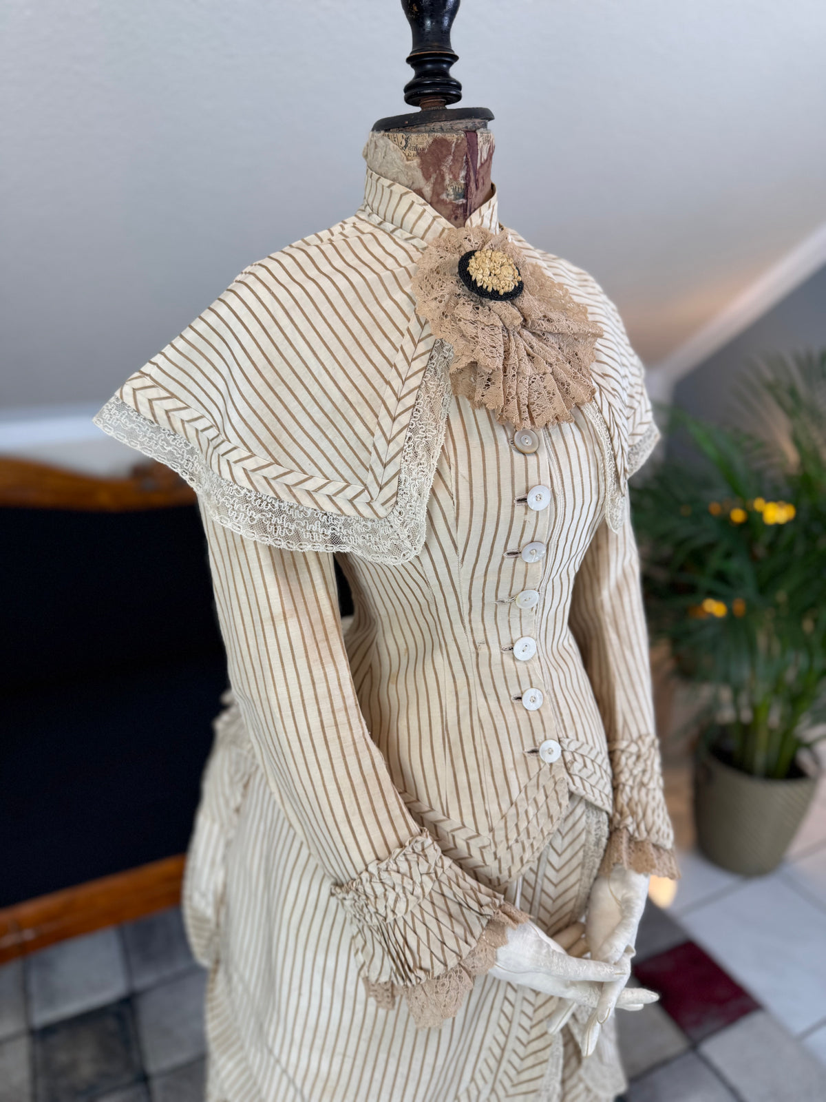 Antique Victorian Travel Dress, ca. 1883