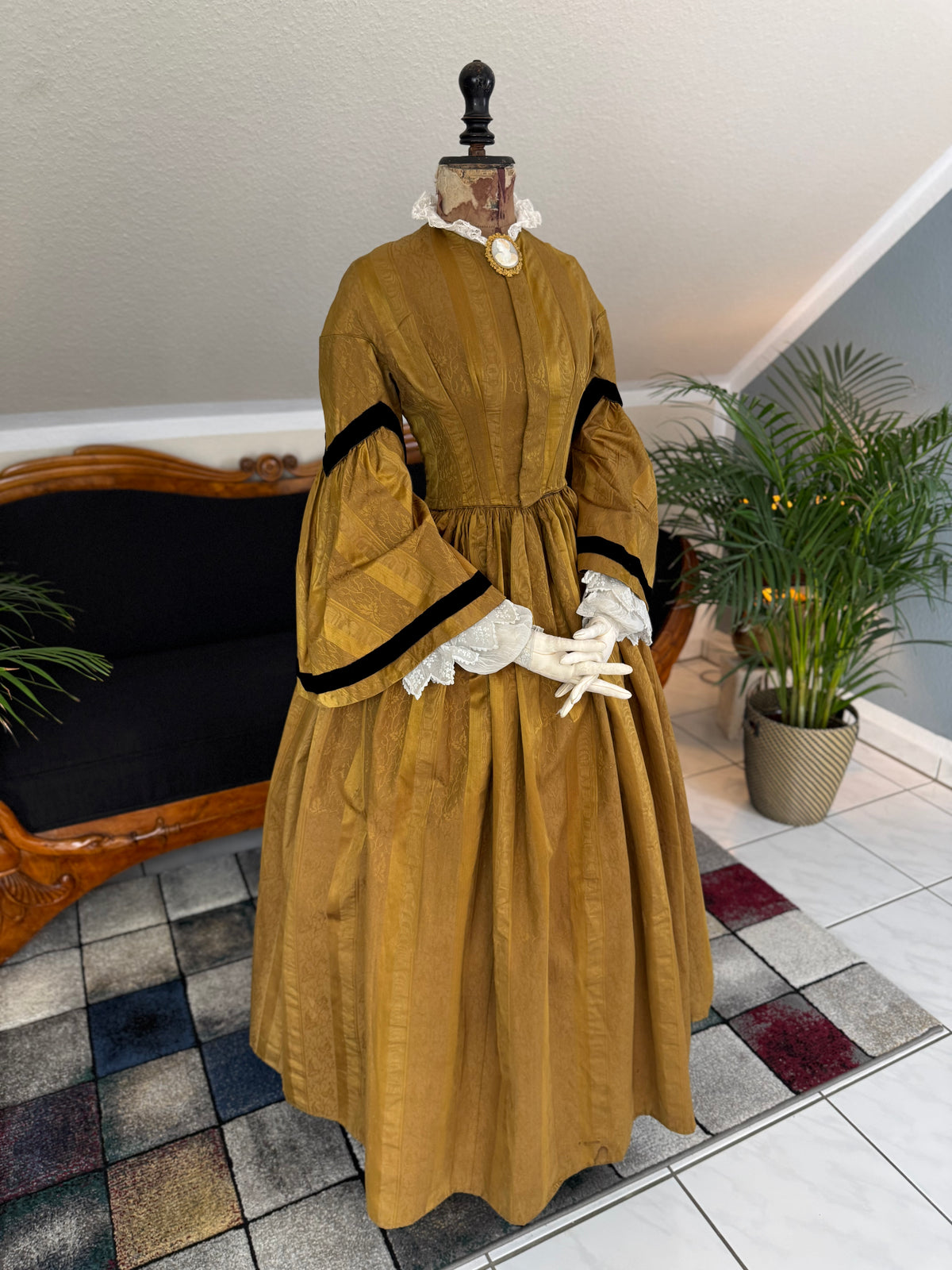 Antique Victorian Day Dress, ca. 1858