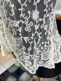 Edwardian White Embroidered Tulle Jacket, England, ca. 1906 – Decorative Overlay Garment