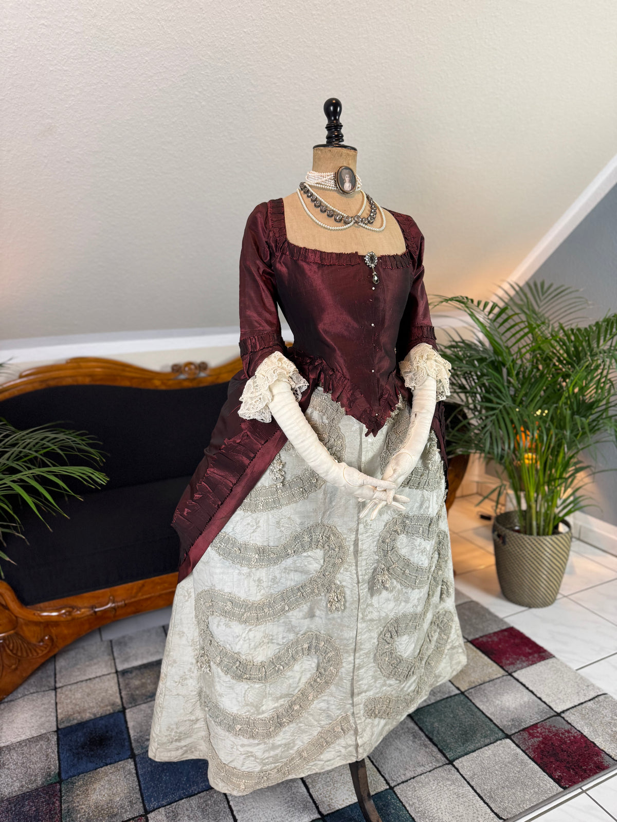 Rococo Robe à la Polonaise and Petticoat, ca. 1775