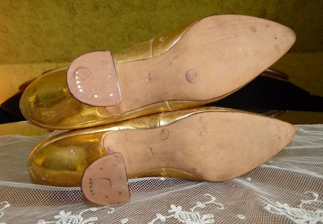 Golden Evening Shoes, Vienna and London, ca. 1912